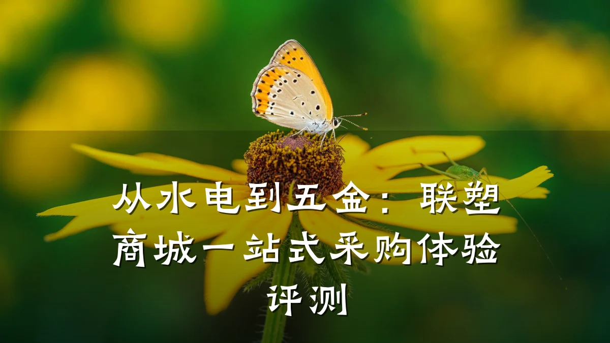 从水电到五金:联塑商城一站式采购体验评测