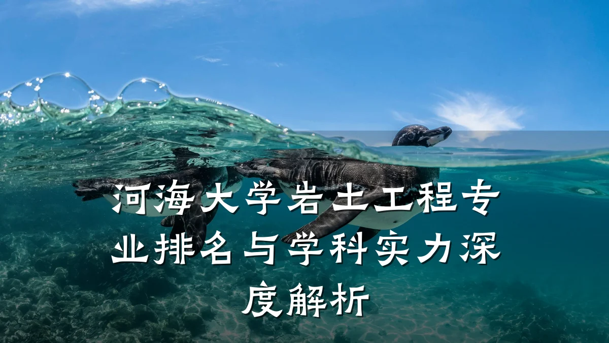 河海大学岩土工程专业排名与学科实力深度解析